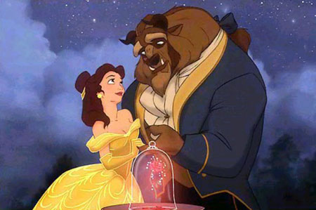 Belle and the Beast from Walt Disney's Beauty and the Beast