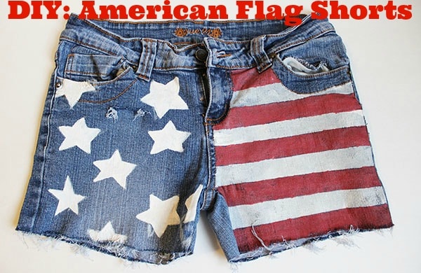 Diy american flag shorts