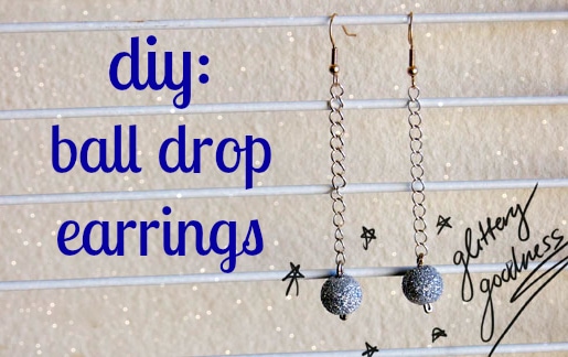 Diy ball drop earrings