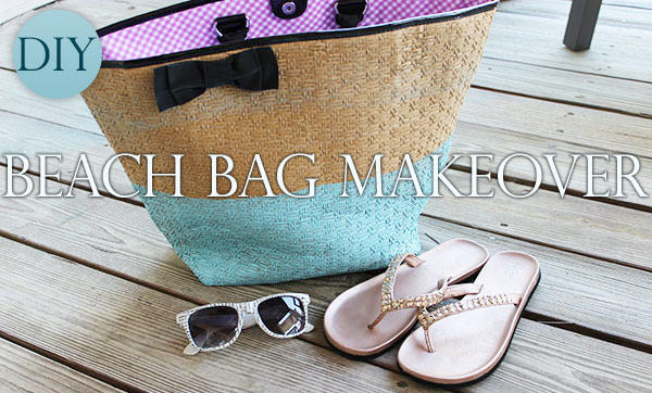 DIY Beach Bag Makeover - re-make an old beach bag with a cool dip-dye look