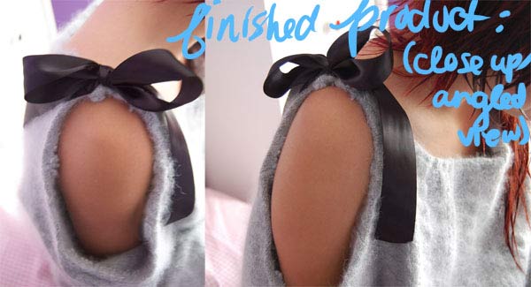 DIY bow sweater
