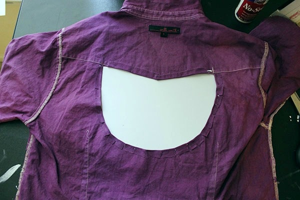 Diy cut out blouse finished