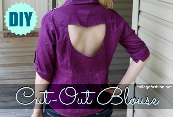 DIY cut out blouse