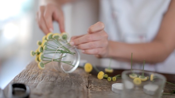 DIY floral votives