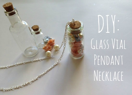 Diy glass vial pendant necklace