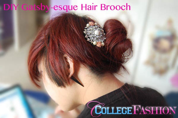 DIY Tutorial: Great Gatsby-Inspired Hair Brooch - College Fashion