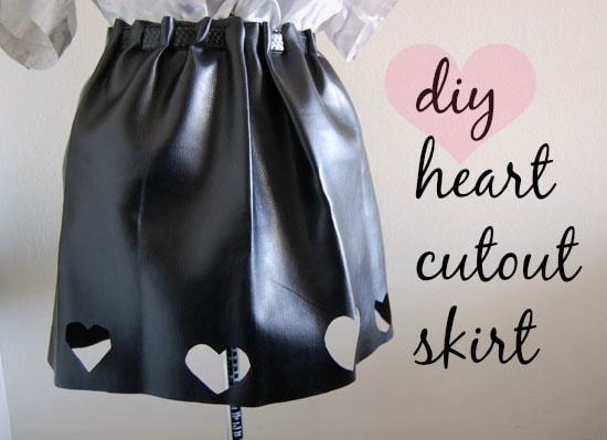 Diy heart cutout skirt