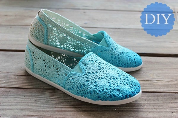 DIY Ombre Crochet Flats