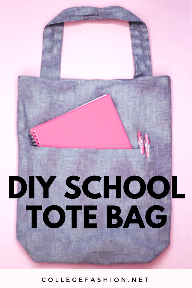 DIY school tote bag tutorial