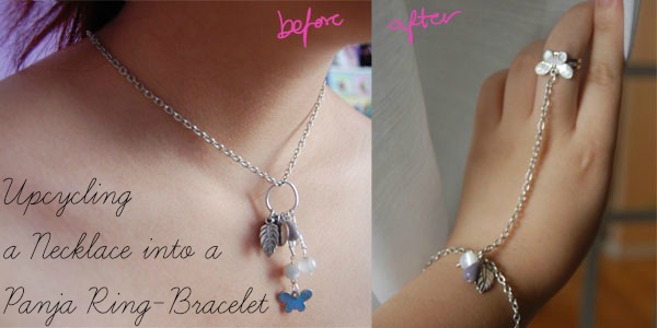 Diy upcycle necklace to panja