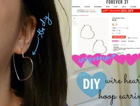 Diy wire heart earrings