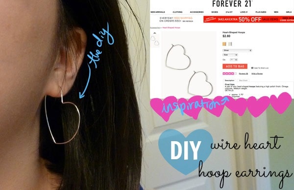 Diy wire heart earrings
