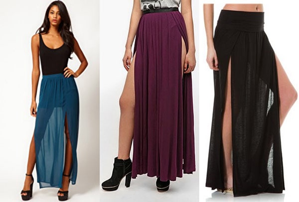 Double slit skirts