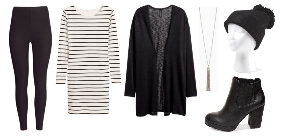 Sweater dress over leggings
