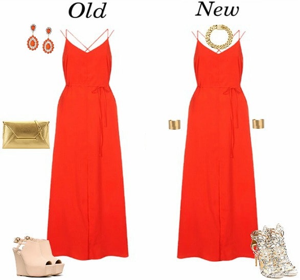Dressy date maxi dress outfit set