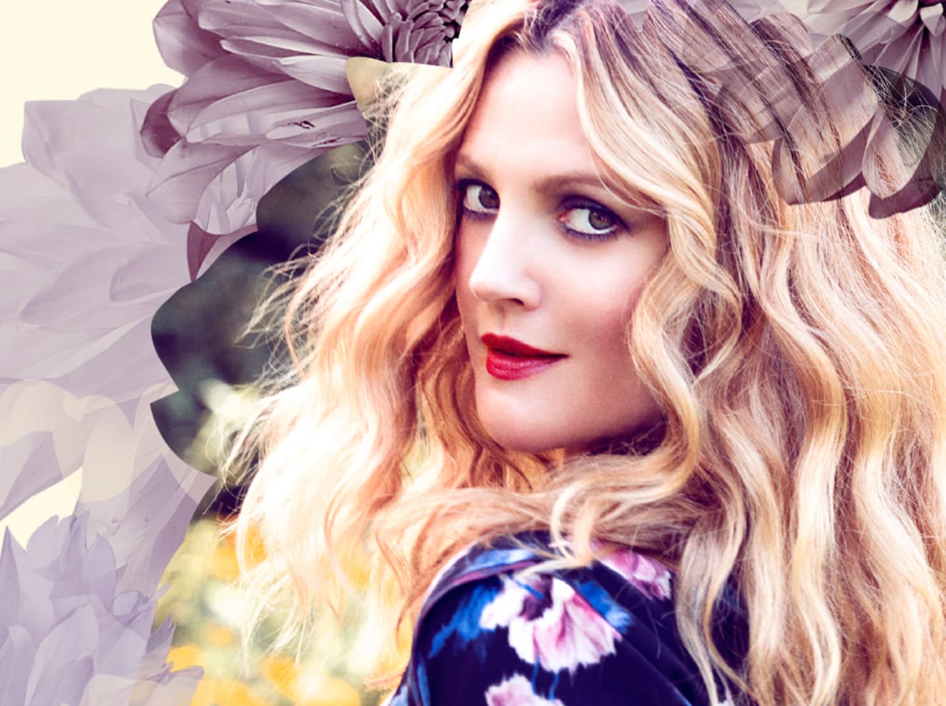 Drew Barrymore flower beauty