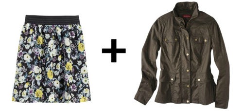 Easy Outfit Formulas: Chiffon Skirt + Utility Jacket