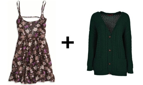 Easy outfit formulas floral dress cardigan