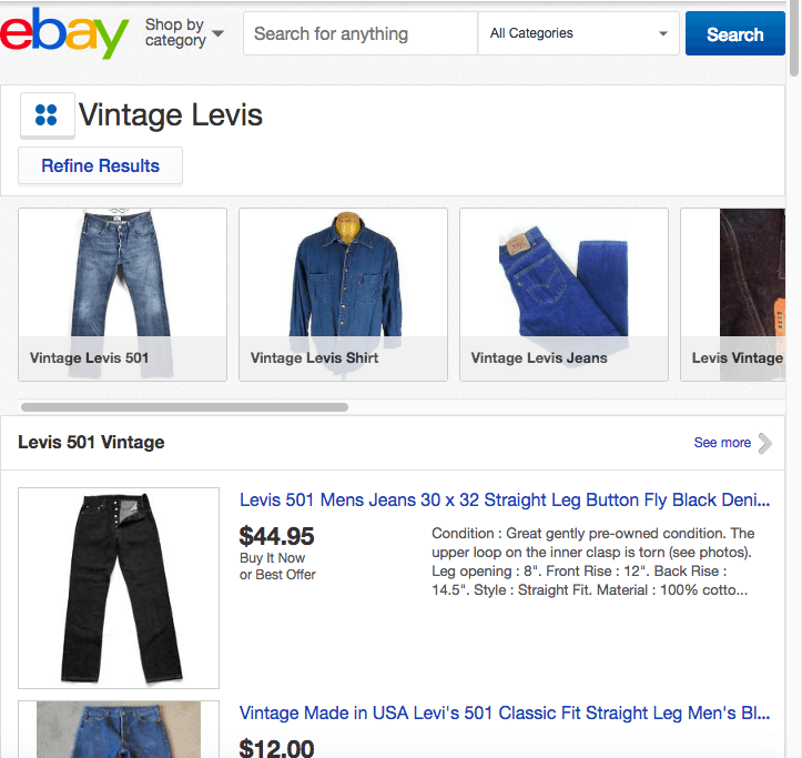 best vintage levis