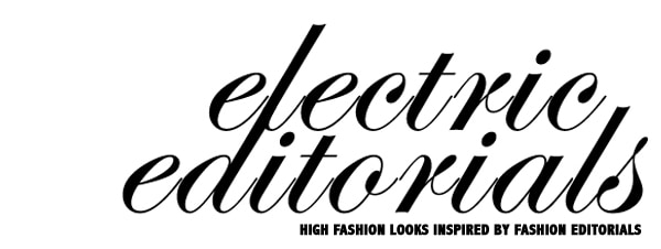 Electric editorials - high-fashion looks inspired by fashion editorials