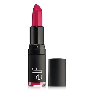 e.l.f. Velvet Matte Lipstick in Bold Berry - cosmetics holy hydration, used by beauty industry and makeup artists a bit sticky