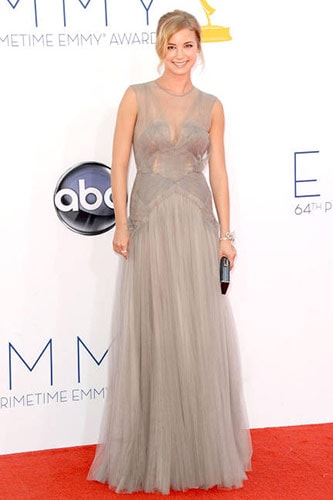 Emily VanCamp in J. Mendel at the 2012 Emmy Awards