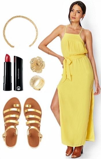 Emma Stone yellow dress inspired look