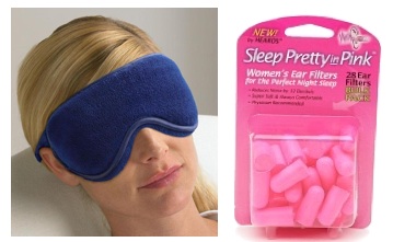 Eye mask and earplugs