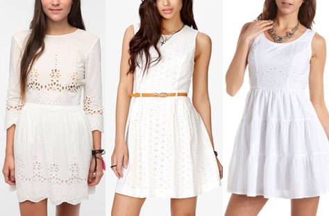 Eyelet dresses