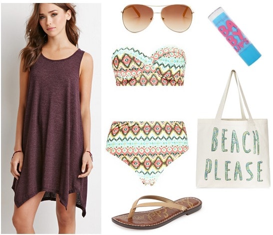 Forever 21 dress beach look