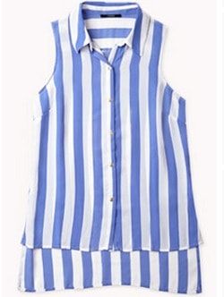 F21 vertical stripe blouse