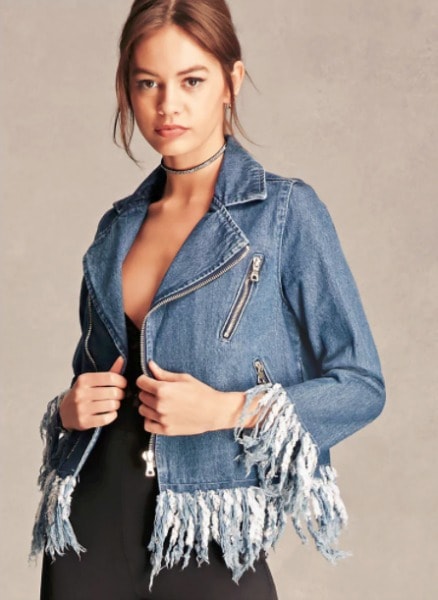 Forever 21 fringe jacket