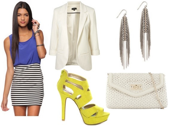 Fabulous Find F21 solid-striped dress outfit 2