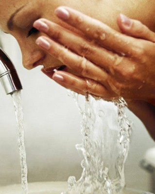 Girl Washing Face