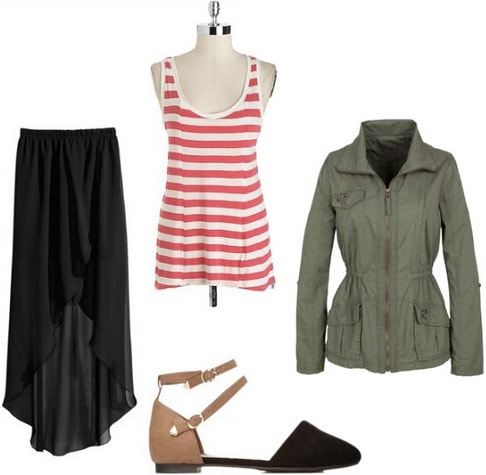 Fall army jacket outfit