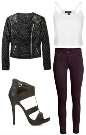 Fall biker jacket outfit