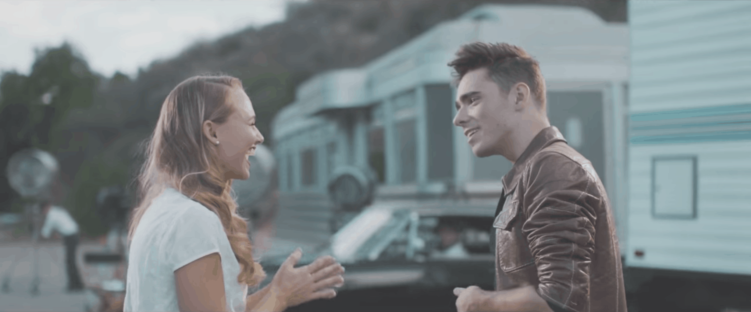 Screenshot of the music video for "Famous," by Nathan Sykes