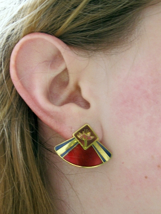Fan shaped earrings