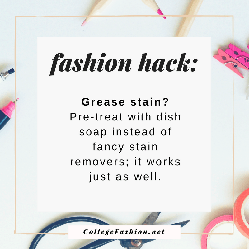 Fashion hack: Use dish soap instead of fancy stain removers