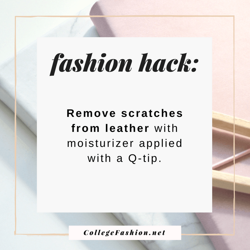 Fashion hack: Remove scratches from leather with moisturizer