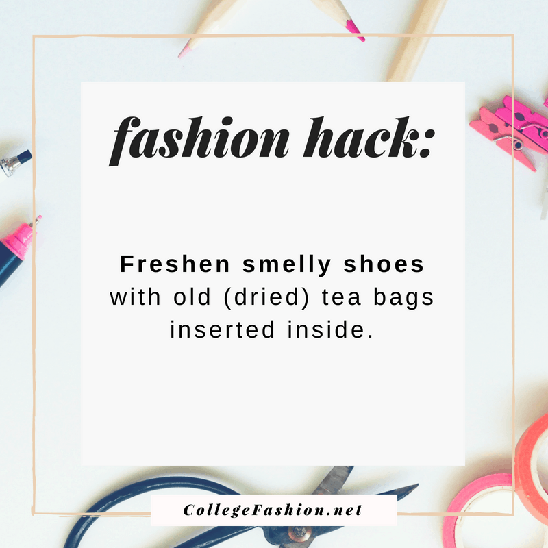 Fashion hack: Freshen smelly shoes with green tea bags