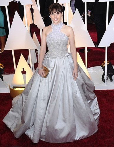 Felicity Jones in Alexander McQueen at the 2015 Oscars