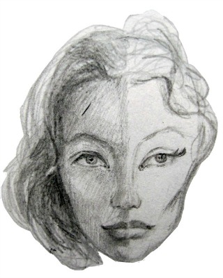 Woman face sketch Fashion woman profile sketch with transparent bubbles  eps10 file version this illustration contains  CanStock