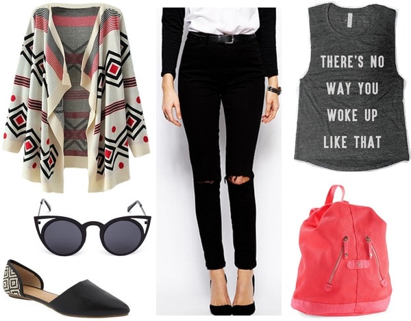 finals week fashion graphic tank and jeans