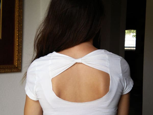 DIY bow back tee