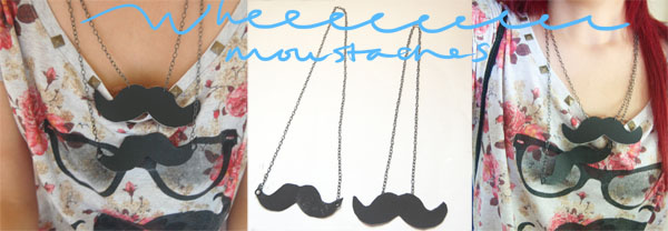 Finished Product DIY Moustache Necklace