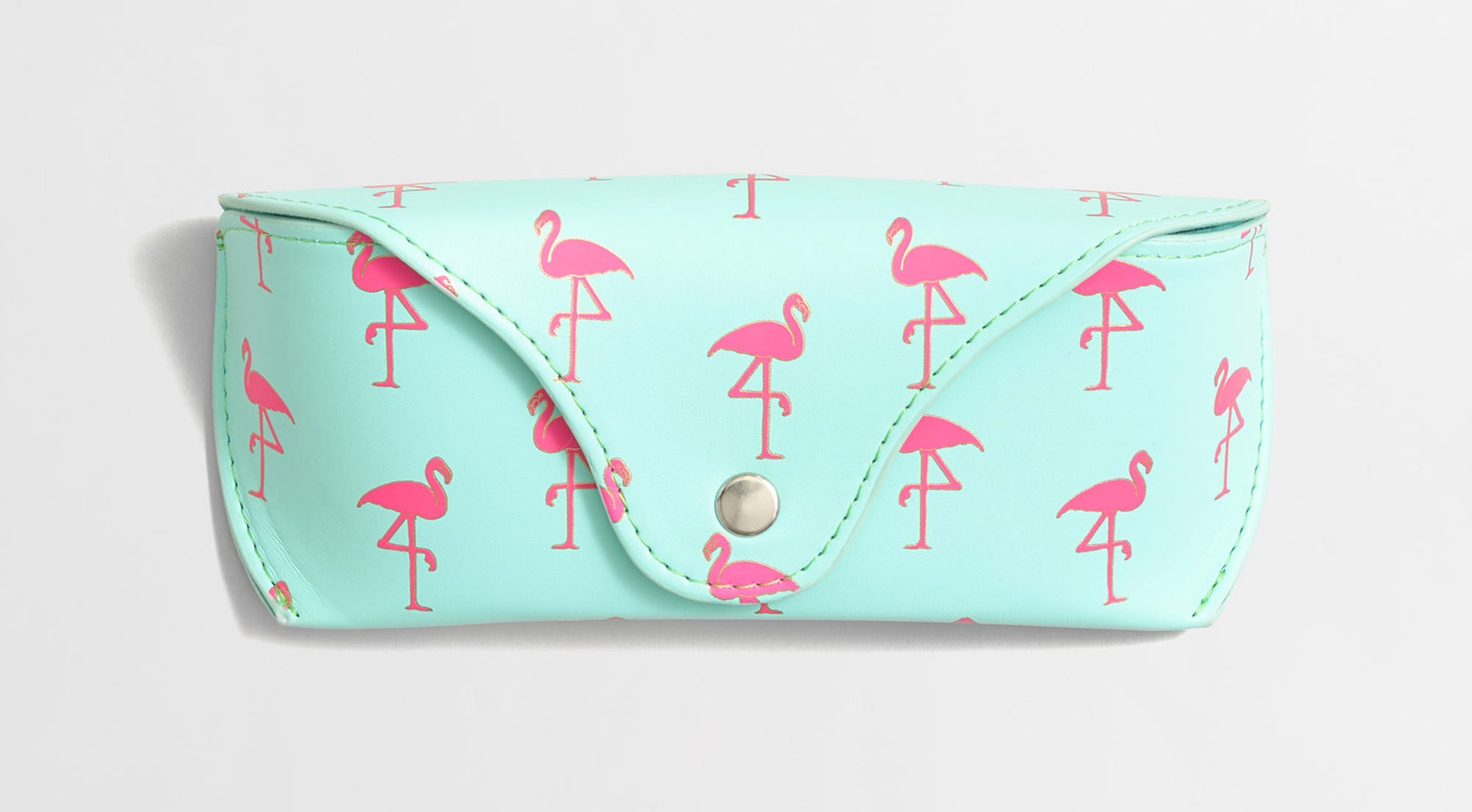 Flamingo print glasses case