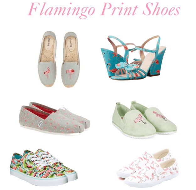 Flamingo print shoes