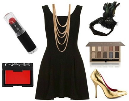 Flapper halloween costume - black dress Halloween costume ideas