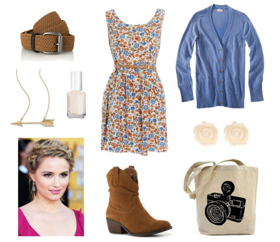 Floral skater dress cardigan booties